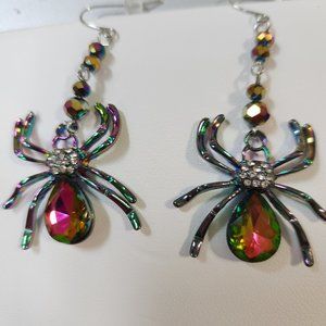 NWOT Spider Earrings, Halloween, Goth, Punk